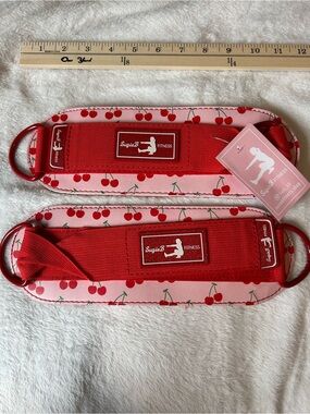 SugieB Fitness Cherry Resistance Band Ankle Straps - Red & Pink